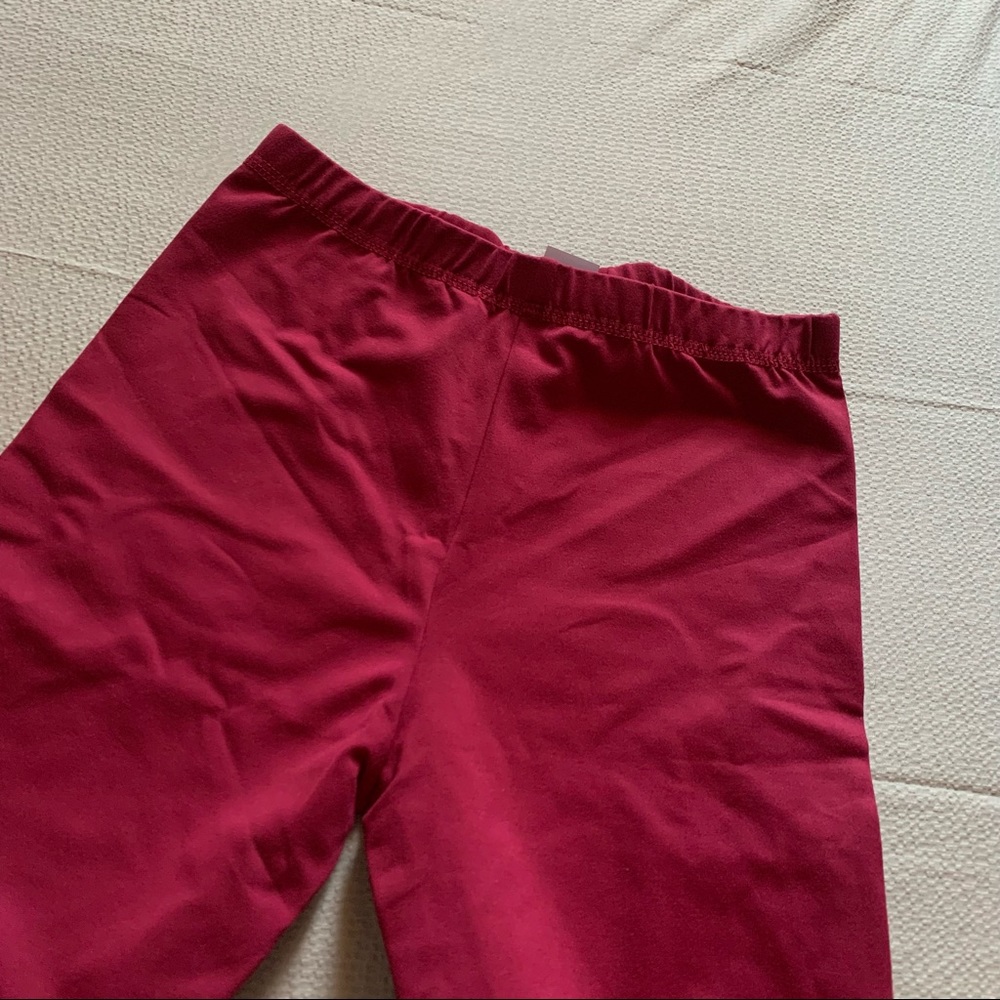 Red workout leggings